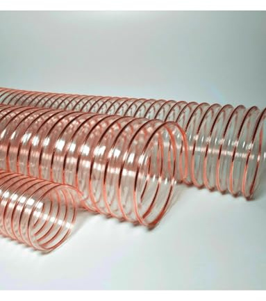 Tuyau flexible transparent en PU, Tuyau d'aspiration industriel en PU, renforcé de fil d'acier, 100 cm, diamètre intérieur 20-600 mm(225mm/0.93mm)