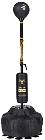 Cobra Bag Boxsack, Fitness, Reflex, High Rebound Speed Ball, höhenverstellbar, 145–180 cm, Sandsack (50 x 50 x 150–180 cm, Schwarz + Gold)