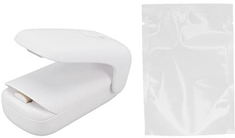 MISETA Mini Bag Sealer, 2 in 1 Handheld Portable Food Snack Bag Sealing Machine with Springback Pocket Knife