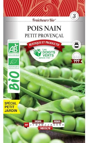 Les doigts verts Graines Pois Nain Petit Provençal Bio 30g