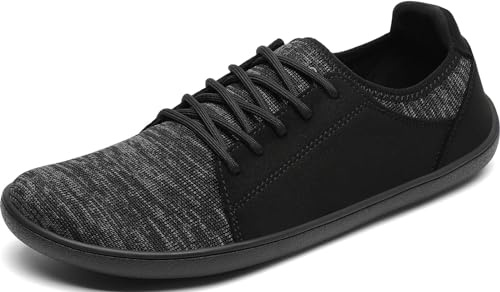 Unisex barfota fritidsskor Free Walker Luck III-minimalistiska stickade skor.GR36-48EU, svart, 36 EU