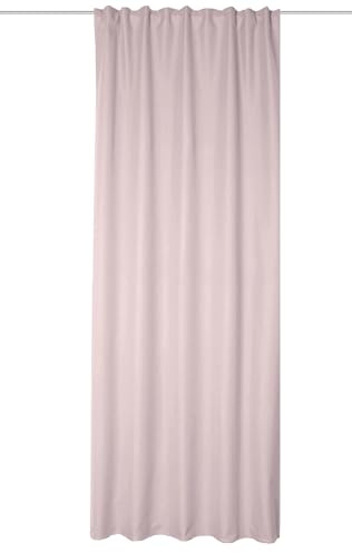 HOME WOHNIDEEN 100% Blackout, abdunkelnd Duncan Fertigdeko, 300x145 cm, Kombiband, Farbe:Rose, Größe:300 x 135 cm, Anzahl:1x