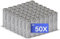 Tesla Future Batteries AA Batteries Pack Of 50 LR6 Alkaline Batteries 1,5 V Powerful Long-lasting TESLA SILVER +