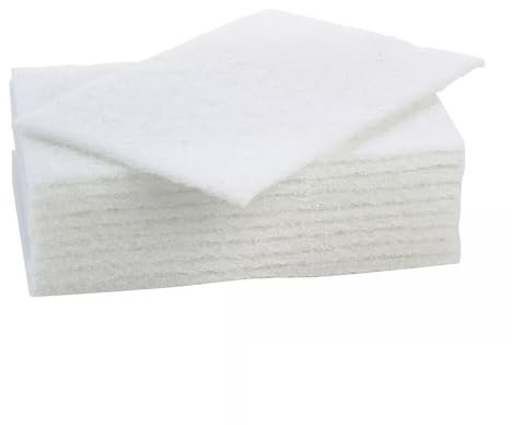 White Scouring Pads Pack of 20 Non-Scratch Scourers Household Cleaning Scrubber 25*15*0.5cm for Cleaning Pots, Pans, Dishes, Countertops, Stoves, Tiles, Baseboard, Walls and Windows