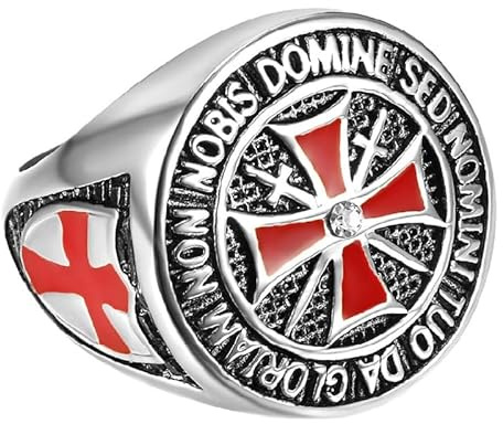 BOBIJOO JEWELRY - Anillo de Moneda Caballero Templario Todo el Dinero - 27 (12 US)