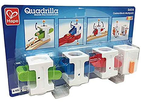 Hape Control-Block Multipack | Educational STEAM Development Marble Run Toys For Children 4 Years And Up, Multi-Coloured Blocks