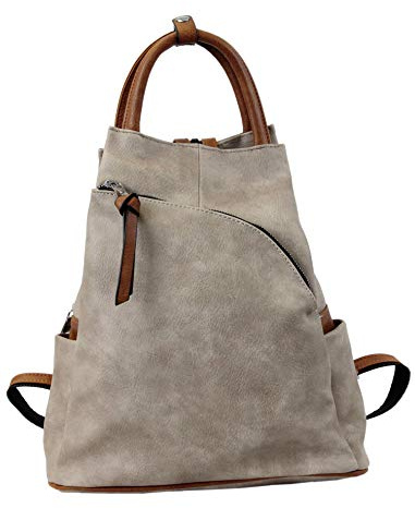 irisaa Damen Rucksack Daypack Tasche Umhänge Tasche Schulrucksack Schultertasche für Frauen und Mädchen, Damen Tasche:Khaki