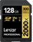 Lexar Professional 2000x SD Karte 128GB, SDXC UHS-II Speicherkarte ohne Lesegerät, Bis Zu 300MB/s Lesen, Class 10, U3, V90 SD Speicherkarte für DSLR, Videokameras in Kinoqualität (LSD2000128G-BNNAG)