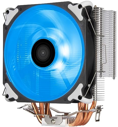 SilverStone Technology SST-AR12-RGB - Argon CPU-Kühler mit 4 Wärmerohren, Direct Contact Heatpipe-Technologie und 120mm PWM RGB Lüfter