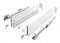 GTV- Sistema di Cassetti AXIS PRO, Set Guide Scorrevoli per Cassetti, Set di Cassetti, Portata fino a 40 kg, Cassetti Scorrevoli Con Chiusura ammortizzata - Larghezza 500mm, Altezza 120mm, Bianco