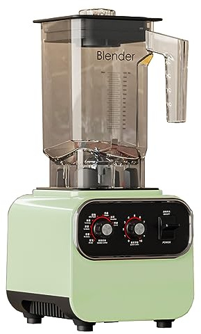 Licuadora comercial - Licuadora de mostrador 2L 1600 Watts - Licuadora profesional de alto rendimiento y alta potencia y procesador de alimentos for batidos (Color : Green, Size : 220V)