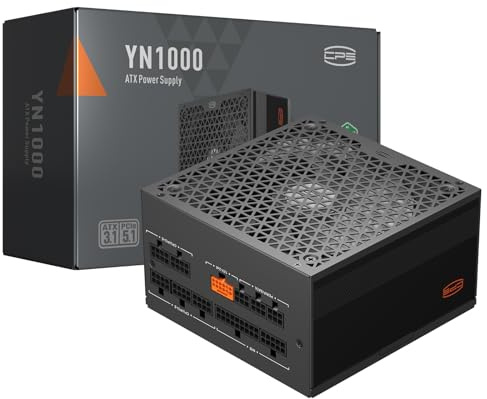 PCCOOLER YN1000-Netzteil, 1000 W, 80 Plus Gold-zertifiziertes, Vollmodulares PCIe 5.1- und ATX 3.1 Gaming-Netzteil, 135mm FDB Lüfter, vollständig japanische Elektrolytkondensatoren (YN1000)