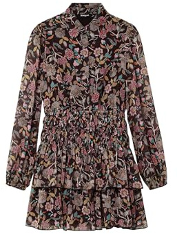 Desigual Woman Knit Dress Long Sleeve NAN, Nero, M Donna