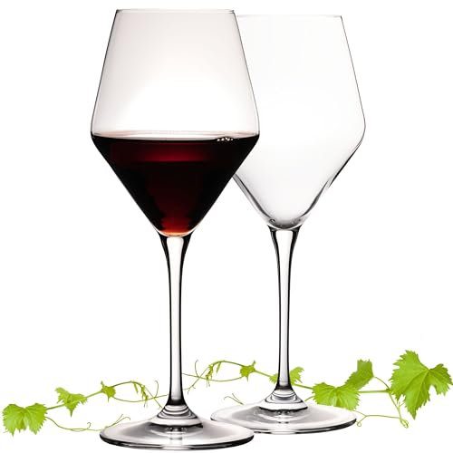 IMPERIAL Rotweingläser 375ml Serie 'Rom' Set 2-Teilig Bordeauxgläser aus Crystalline Glas Weinglas Spülmaschinenfest