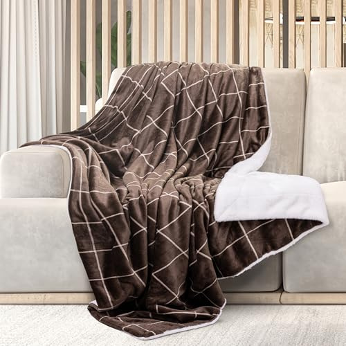 Mon Chateau 60 x 70 Serenity Flannel Throw Blanket, Plaid Print Soft Blanket for Queen-Size Bed, Couch, or Sofa, Cozy Home Decor and Stylish Living Room Comfort, Timberline Plaid