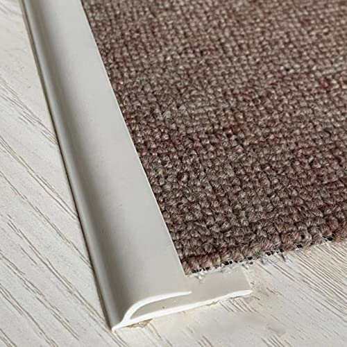 Bandes de Garniture de Porte de Tapis Bande de Transition pour Tapis et Sol, Bandes de Reliure de Bordure de Tapis Auto-adhésives en PVC découpables Personnalisables, 1/2/3/4/5/6/7/8/9/10 m de Long