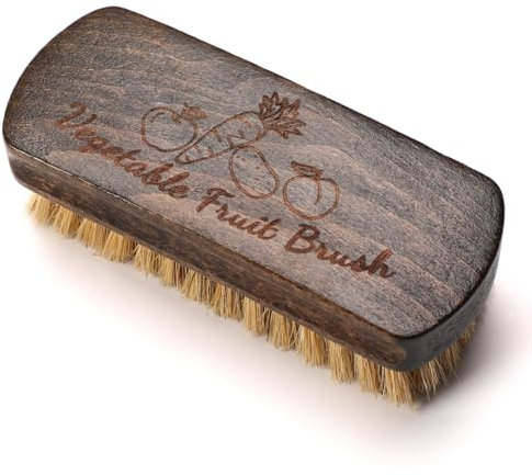 SEPGLITTER Spazzola per verdure, frutta e verdura Spazzola per patate Spazzola per verdure per alimenti con manico in legno Spazzola per verdure Spazzola per alimenti per funghi, patate, carote, mais