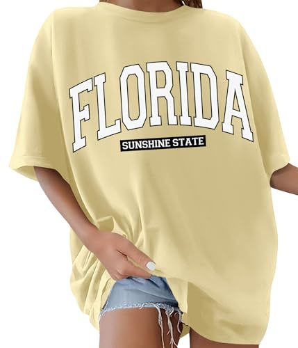 heekpek Tee Shirt Femme T Shirt à Manches Courtes Coton T-Shirts Grande Taille Ete Haut Chic Oversize Large Col Rond Tops Lettres Imprimées Tshirt, Kaki, XXL