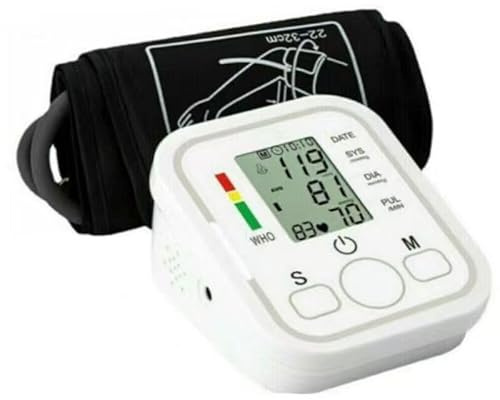 Easy One-Button Blood Pressure Monitor for Home - Automatic Upper Arm Cuff with Clear Backlit LCD Display, Accurate Readings & Irregular Heartbeat Detection