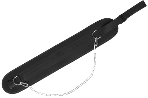Veemoon Ceinture de Musculation Haltérophilie Chaîne et Disques Épais, Adaptée aux Dips et Tractions, Largeur Optimale pour Confort, Équipement Fitness