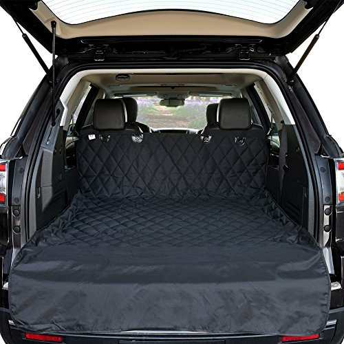 HONCENMAX Dog Vehicle Cargo Liner Cover Pet Seat Cover Bed Floor Mat Nonslip Waterproof Universal for Car SUV Truck Jeeps Vans Black - XL