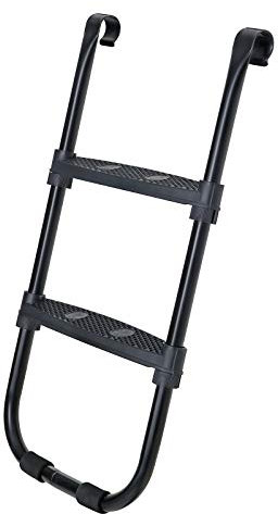 SONGMICS Escalera de Cama Elástica Antideslizante, 76 cm de Altura, con Marco de Metal y Escalones Anchos, Negro SLD76BK