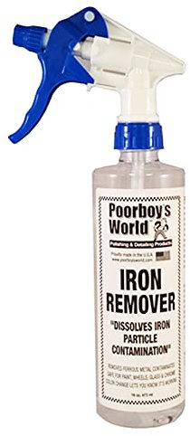 Poorboy’s World Iron Remover a Decontamination Spray That Removes Iron Contaminants.