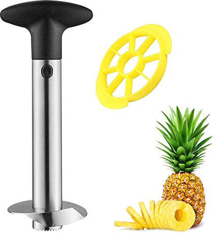ZMREN Taglia Ananas, Affetta Ananas in 304 acciaio inox, Ananas Affettatrice per Anelli di Frutta da Cucina