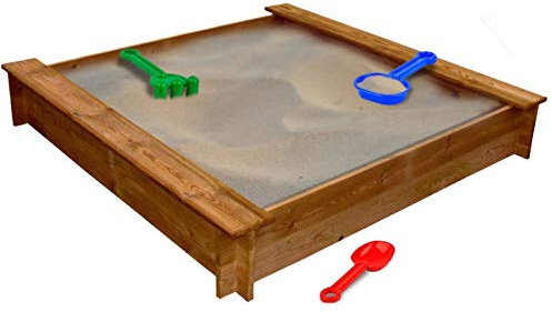 RONGQI Arenero de jardín para niños, Arenero Infantil, Arena para Arenero Infantil, Arenero Niños Exterior, Caja De Arena Niños, Casa Infantil Exterior, Cuadrado de Madera