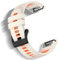 Niboow QuickFit 26mm Cinturino per Garmin Fenix 8 51mm/Fenix 7X Pro Solar/Fenix 7X/Fenix 6X/Fenix 6X Pro/Fenix 5X Puls, Morbido Silicone Cinturino per Garmin Enduro 3/Epix 2 Pro 51mm - Bianco/Arancio