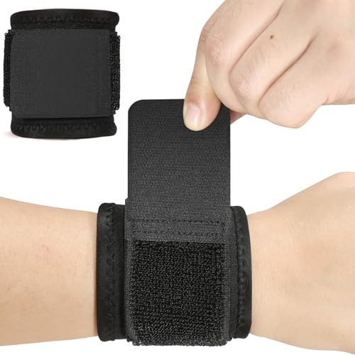 GLEEMEN Handgelenk Bandagen, 2 Stück Atmungsaktivem Wrist Wrap, Handgelenkstütze Bandage mit Elastischen Klettverschluss, Handgelenkbandage Fitness für Sport, Gymnastik, Krafttraining