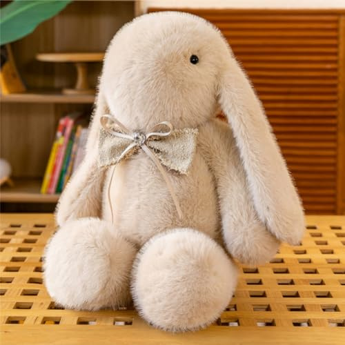 OUKEYI Plush Bunny,35cm cute rabbit plush toy,Huggable Rabbit Stuffed Animal for Boys and Girls,Great Gifts on Baby Shower,Birthday,Easter,Christmas (Beige)