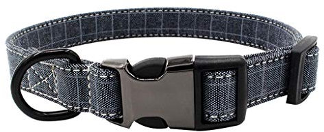 Yowablo Hund Haustier Katzenhalsbänder Verstellbare Nieten Solides Halsband (27-40 * 2cm,1Hellblau)