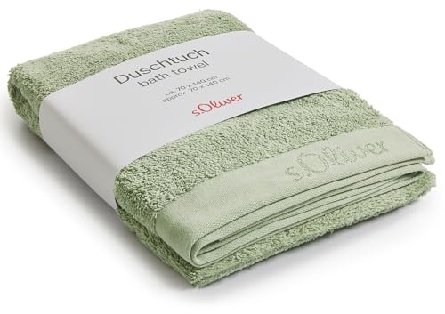 s.Oliver Duschtuch 70x140 cm - 100% Baumwolle, 600 g/m², weich & saugstark, Badetuch hellgrün