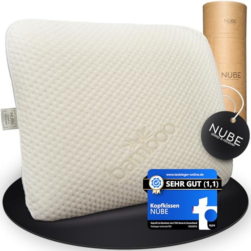 nube® Nackenstützkissen - Orthopädisches Kissen 60x40cm - Kopfkissen Memory Foam Kissen für gesunden Schlaf - Ergonomisches Kopfkissen Nackenschmerzen - Nackenkissen Kopfkissen für Nackenprobleme