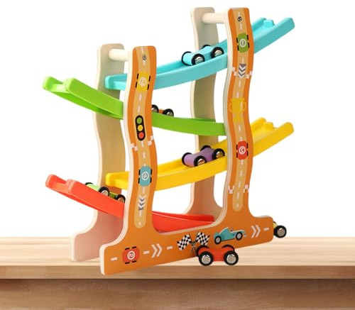 Children Race Track Toy, Car Ramp Racing Set, Gliding Car Track with Multiple Curves and Loops, Motor Skills Development Toy for Kids Aged 2+ for Fun, Learning and Interactive Play
