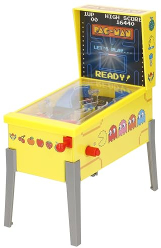 COLORBABY Pac-Man Mini Arcade de Mesa, Pinball, Luces y Sonido, Marcador electrónico, Diseño Premium, Licencia Oficial, Juegos de Mesa electrónicos, Juguete de colección, Niños, Adultos (77721)