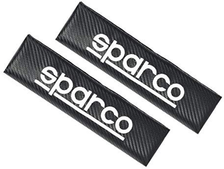 Sparco SPC1206CB 1 Set de 2 Cuscinetti Cintura di Sicurezza Auto Look Carbon universali