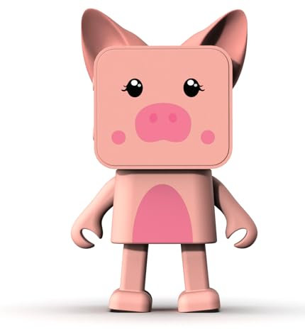 Altoparlante Bluetooth a Forma di Maialino che Balla - Piccola Cassa Portatile - Speaker Potente per Cell o Pc - Wireless - Autonomia fino a 5h - Design Moderno e Originale - Ultima Tecnologia - MOB