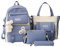 Ykop SchulrucksackSet Rucksack Für Schule Süßer Schulrucksack Mädchen Teenager Büchertasche Kawaii Schultasche Schulranzen Kinder Sommer Oder Die Schule, Blau, 31 x 44 x14 cm