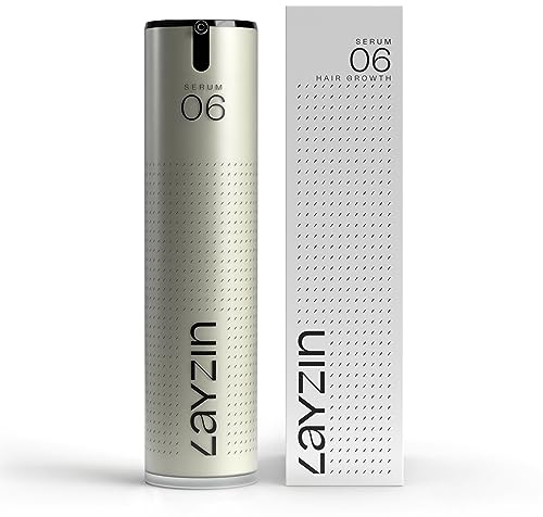LAYZIN SERUM 06 contra la Caída del Cabello & Adelgazamiento – Apoya el Crecimiento de Cabello & Barba – Anti-Caída con Extracto de Ginseng y Capixyl™ – 50 ml – Unisex