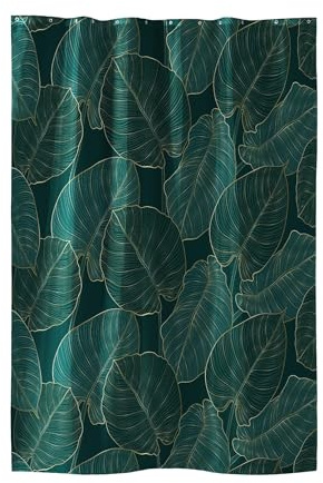 DOV19 duschdraperi, 100% polyester, jade, 180 x 200 cm