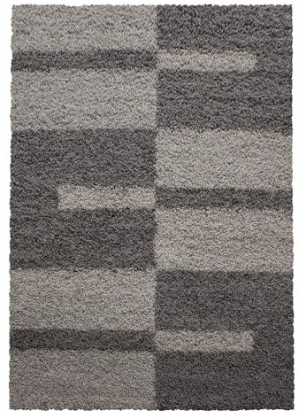 Hochflor Teppich Gianna rechteckig, Farbe: Taupe, Größe:120x170 cm