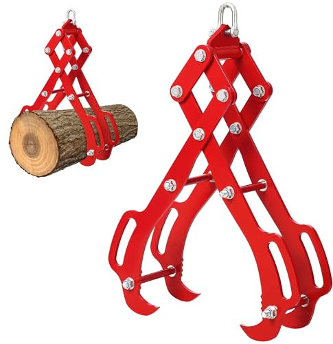 Pinzas de elevación de troncos de 28 pulgadas, pinzas de elevación de troncos deslizantes, pinzas de elevación de troncos de madera, pinzas giratorias de acero sólido pesado para arrastrar troncos de
