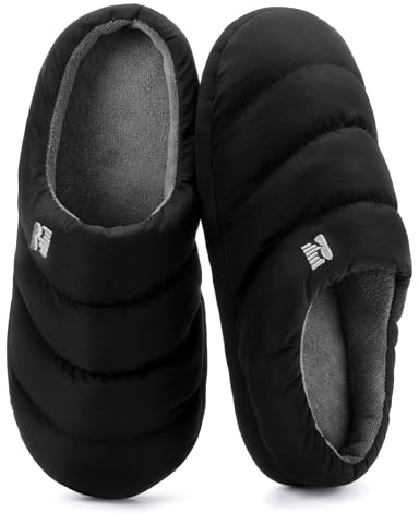 RockDove Herren Zeltplatz Rückstellschaum Daunen Hausschuh, 42/43 EU, Schwarz/Grau
