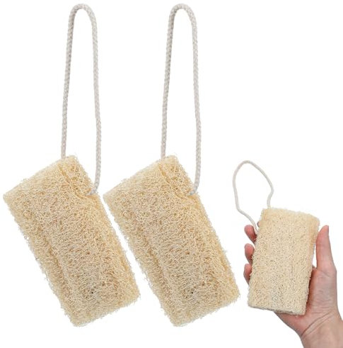 Tyqour 2 Stück Luffa Schwamm Peeling Körper Dusche Luffa Schwämme Loofah Schwamm, Natürliche Luffaschwamm Wiederverwendbar Naturschwamm, Duschschwamm Natural Loofah Sponge für Bad SPA Küche