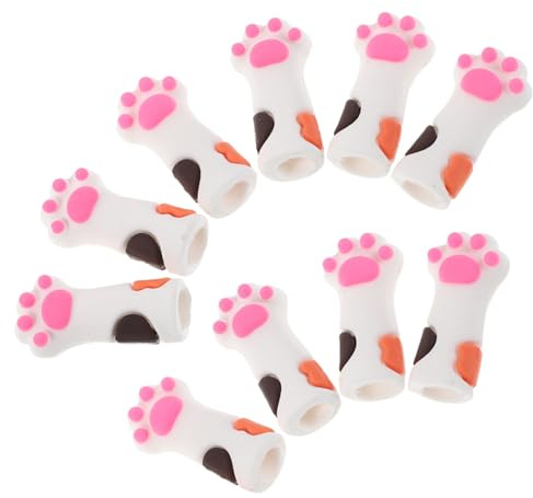 WEKADRIN 10 Piezas Mangas Protectores de Silicona para Alicates con Diseño de Patas de Gato Fundas para Tijeras de Cutícula Cubiertas para Pinzas Accesorios de Manicura y Pedicura