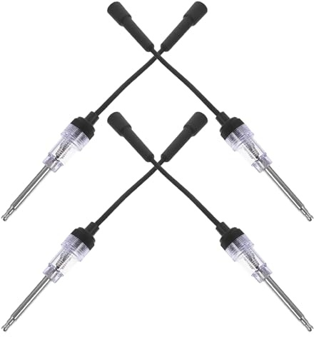 ELEOUTI Probador de Bujías de Vehículos 4 Piezas Compacto, Comprobador de Chispa Automotriz para Sistema de Encendido, Herramienta Portátil de Diagnóstico para Motores de Coche y Motos,