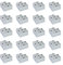 Emuca 2039225 Set aus 20 Füßen für Möbel/Schrank/Bett aus Aluminiumfarbenem Kunststoff, 45 mm