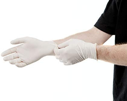 Mutexil 88825200-l Gant Latex Poudré, Naturel, Taille L, Set de 100 Pièces